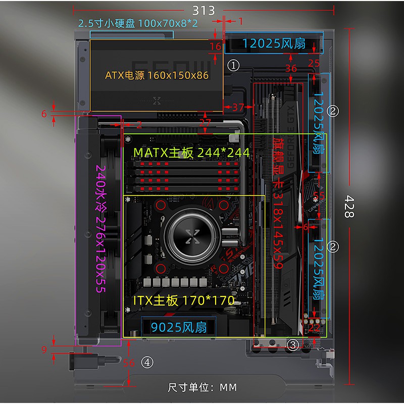 TQ Vỏ case mATX Zen Zone Art World C1 full nhôm cực đẹp theNEXTvoz
