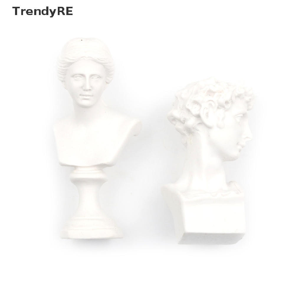 Trendy Dollhouse Miniature Resin Statue Venus David Bust Sculpture White RE tại Nước ngoài có