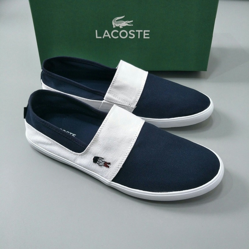 Mua Giày lười vải cho nam và nữ thương hiệu Lacoste cao cấp phối màu đơn giản dễ phối đồ giá rẻ