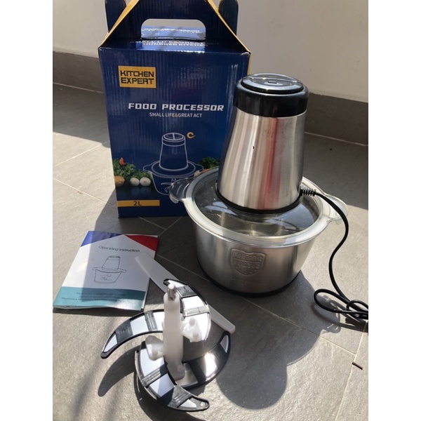 Máy xay thịt Electric Meat Grinder 2 lít,dao 4 lưỡi , máy xay tiêu tỏi