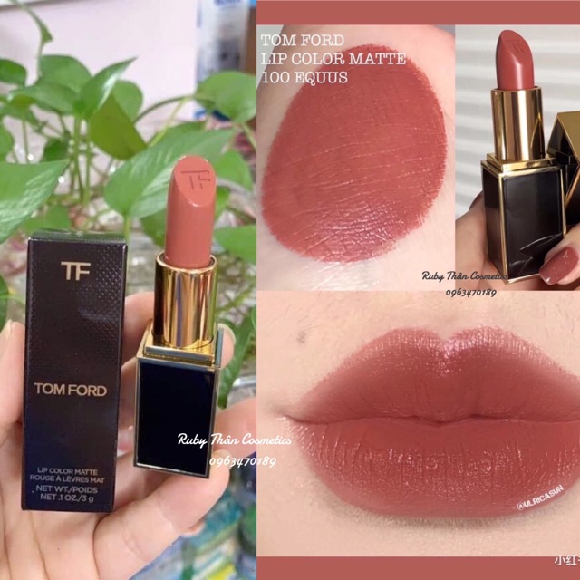 Son Tom Ford Lip Color Matte Tone 100 Equus (Full Box 3g) Shopee