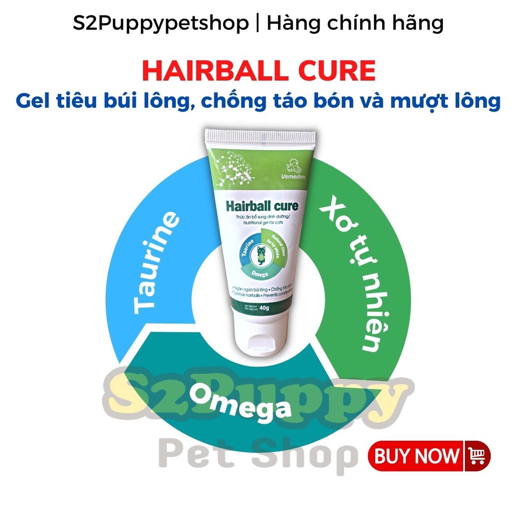 Hairball Cure Gel bổ sung dinh dưỡng giúp tiêu búi lông trong ruột và