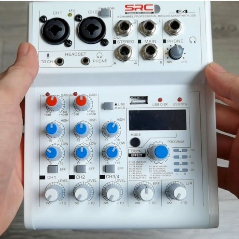 Mua Mixer E4 SRC Bluetooth 88 Hiệu Ứng Âm Thanh, Mẫu Mới Nhất, Chuyên
