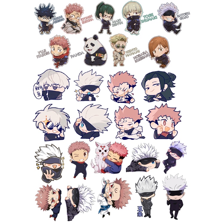 sticker jujutsu kaisen hình dán jujutsu kaisen Shopee Việt Nam
