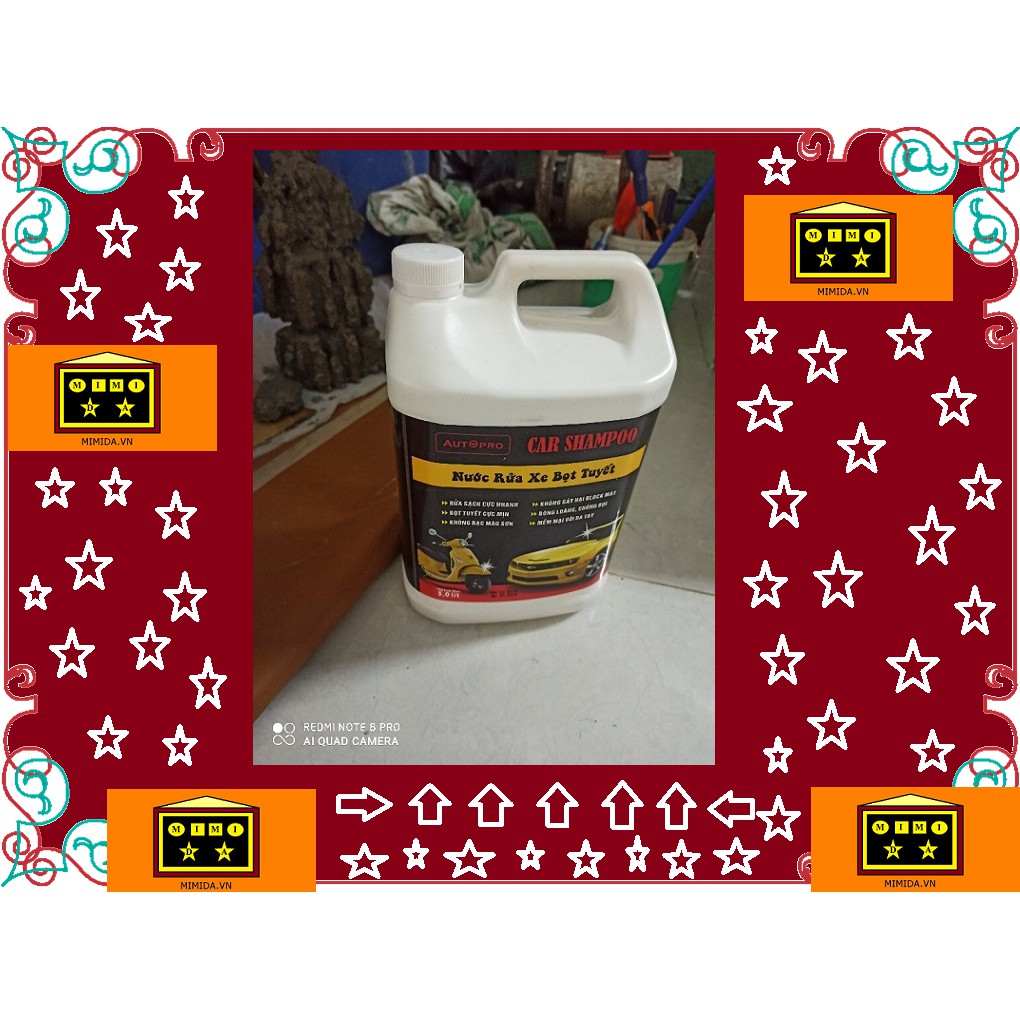 Mua Nước rửa xe ô tô xe máy bọt tuyết Car Shampoo Auto Pro 1 Can 5L