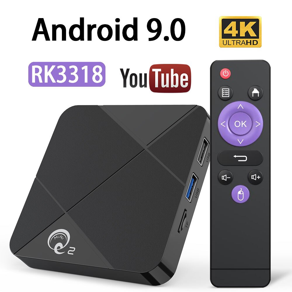 Android TV Box 9.0 Rockchip RK3318 2GB 4GB 16GB 32GB 64GB Đặt Top Box