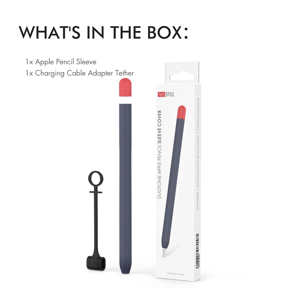 Ốp Case Apple Pencil 1 Silicone Cao Cấp Kiểu Bút Chì Kèm Dây Chống Rớt