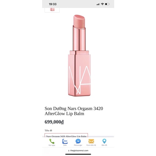 Son Dưỡng thỏi NARS màu Bang Bang , Hidden Pleasure , Clean Cut