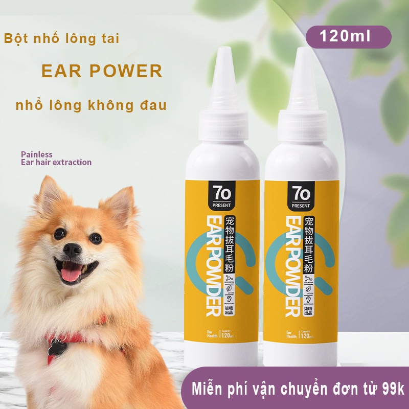 Bột nhổ lông tai chó poodle Hipipet Ear Powder vệ sinh tai chó mèo