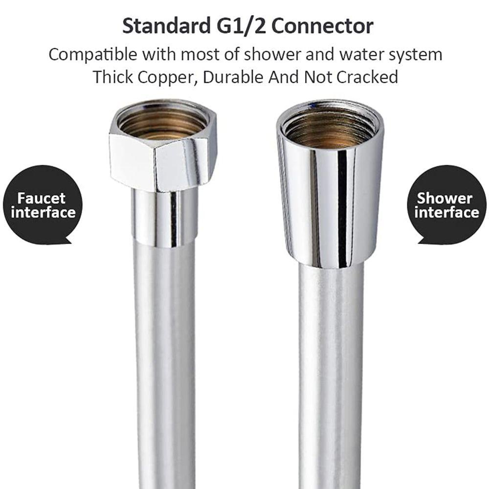 WISDOMEST Flexible Handheld Shower Hose High Pressure Explosionproof