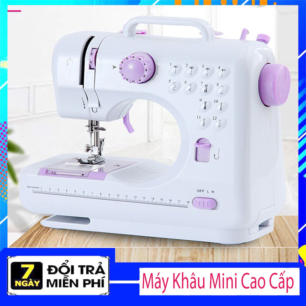Máy May Mini Gia Đình UFR 705 Máy Khâu Mini Gia Đình 12 Đường May, Có Vắt Sổ, May Được Vải
