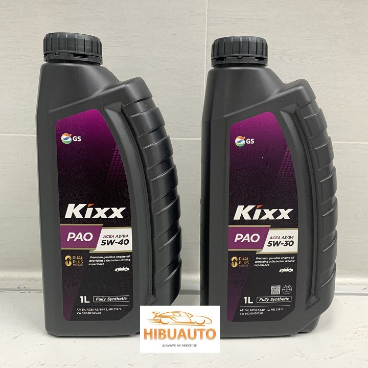 Dầu Động Cơ Xăng Kixx PAO A3/B4 5W40 / 5W30 Fully Synthetic 1000ml