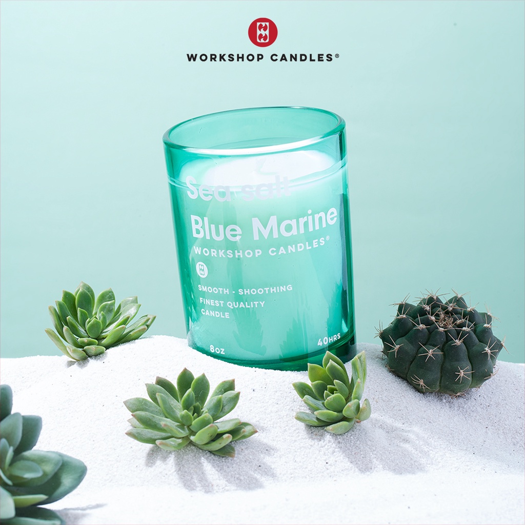 Nến thơm Blue Marine Sea Salt Candles H&H Home 8 oz mùi hương