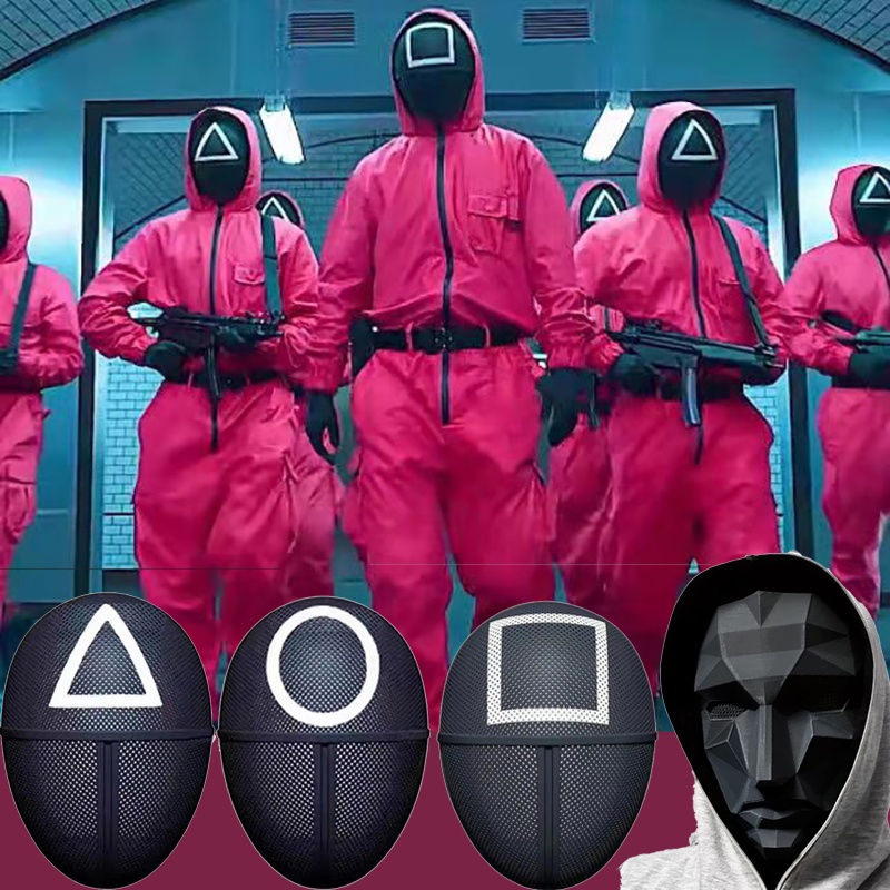 Mặt nạ trong phim Squid Game đồ chơi lễ hội Halloween Mũ và Mặt nạ dự