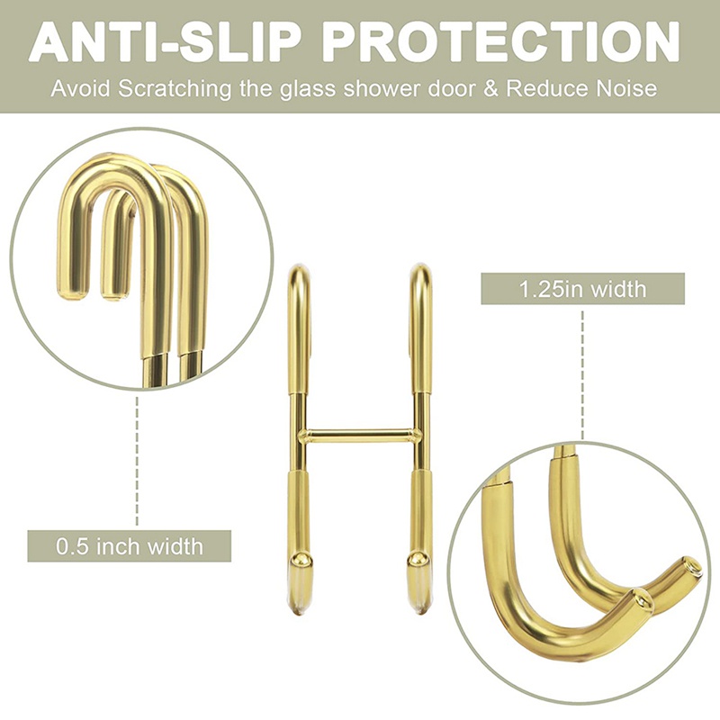 Shower Door Hooks (3Pack),Over the Glass Door Hooks,DrillingFree