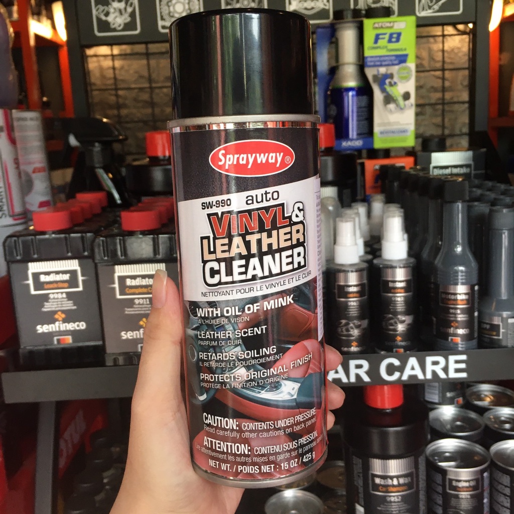 Mua Chai Xịt Vệ Sinh Và Bảo Vệ Đồ Da Sprayway Vinyl & Leather Cleaner (990) 425g chamsocxestore