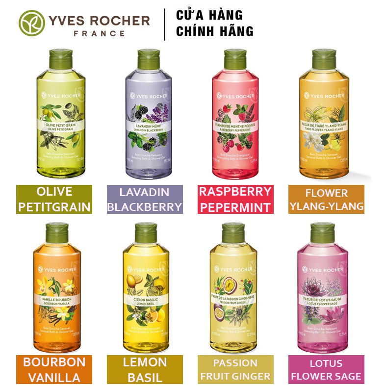 Gel Tắm Yves Rocher Lotus Flower Sage Relaxing Bath And Shower Gel