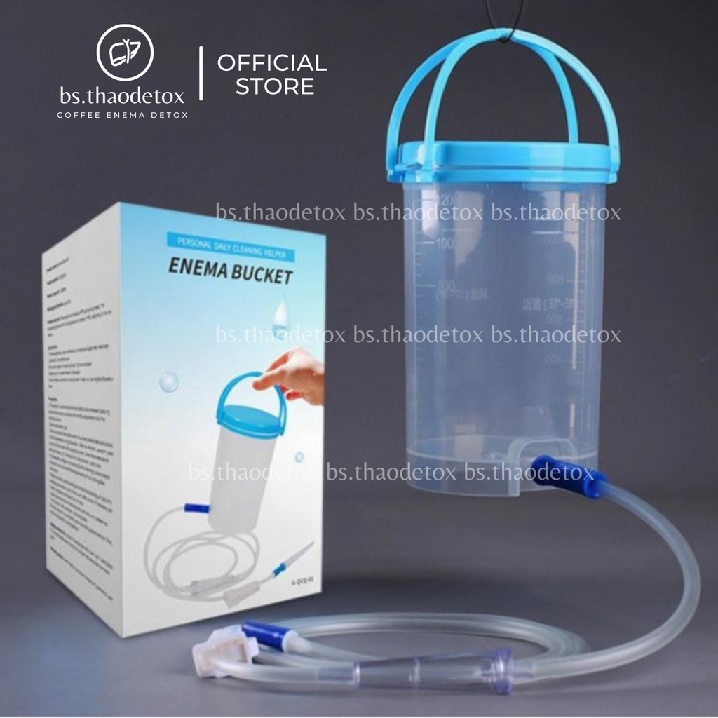 Mua Bộ Ca truyền thải độc đại tràng Coffee Enema 1,2L có nắp đậy, Xô