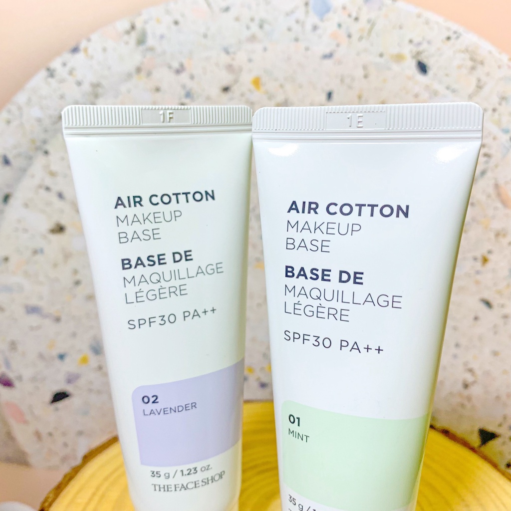 Kem lót điều chỉnh màu da THE FACE SHOP Air Cotton Makeup Base SPF30