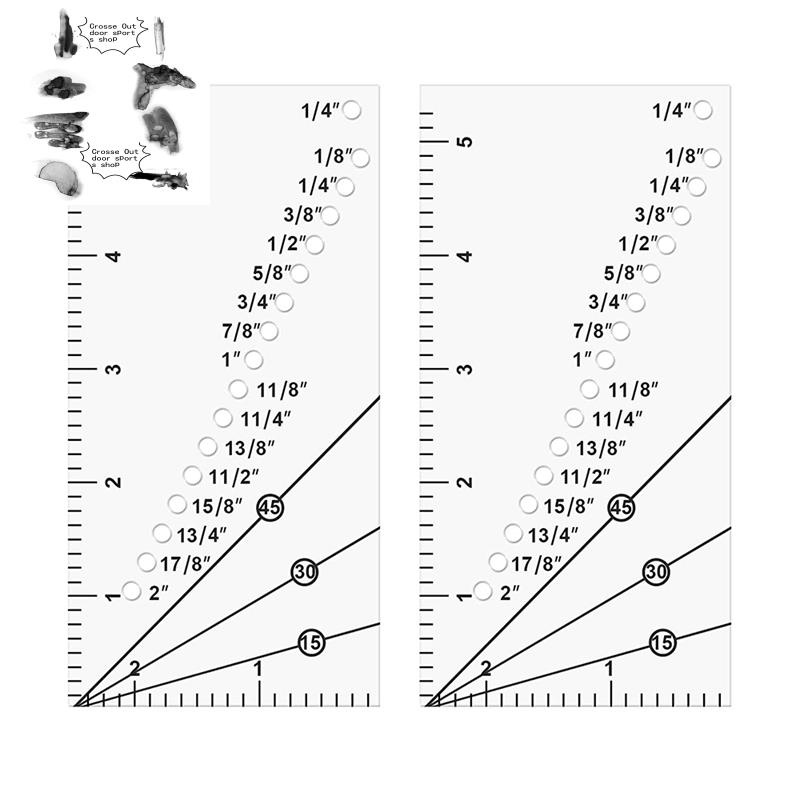 6 Pieces Seam Guide Ruler and Seam Guide Stitch Gauge Ruler