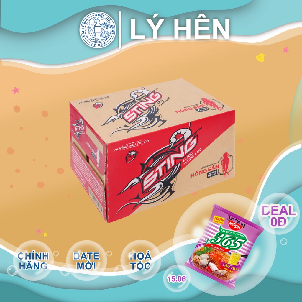 Mua Thùng 24 Chai Nước Uống Tăng Lực Sting Dâu Tây Đỏ Gold Rush