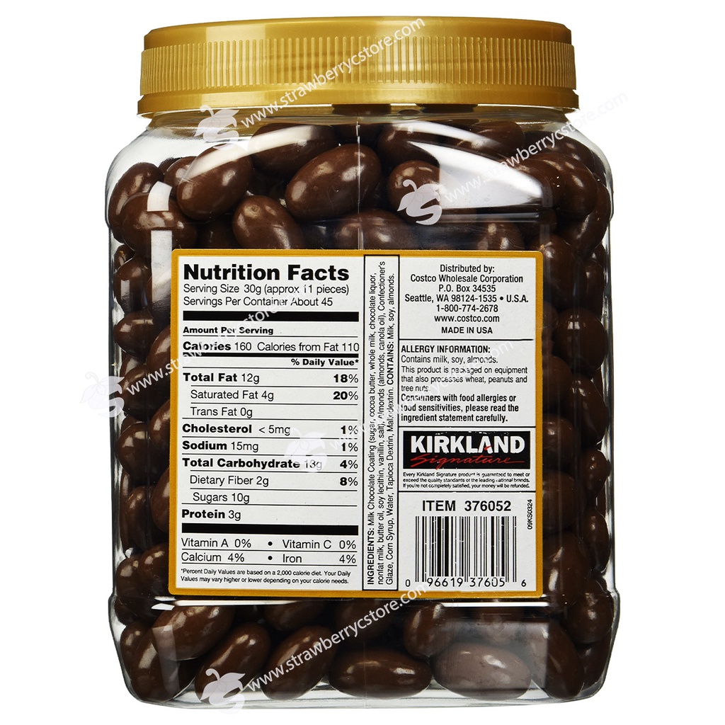 Kẹo Socola Sữa Bọc Hạnh Nhân Kirkland Signature Milk Chocolate Almonds