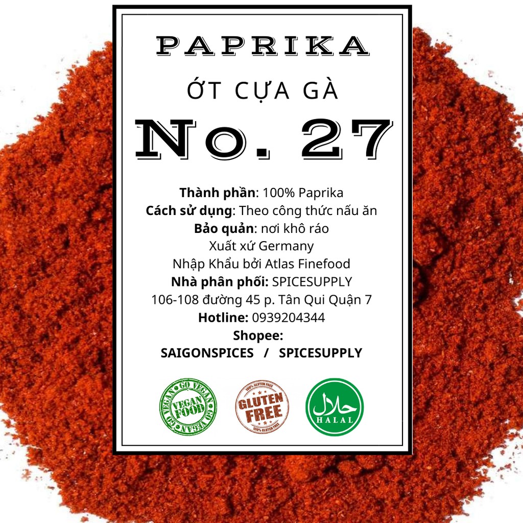 Paprika Ớt cựa gà không cay healthy giảm cân meal plan fitness gia vị