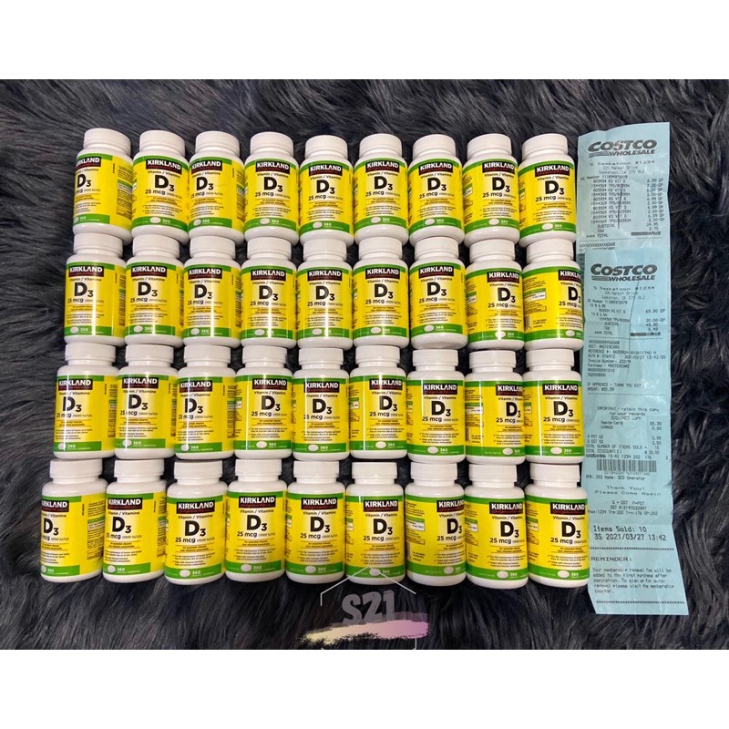 Mua Viên Uống Bổ Sung Vitamin D3 Kirkland Vitamin D3 25 mcg 1000 IU/UI