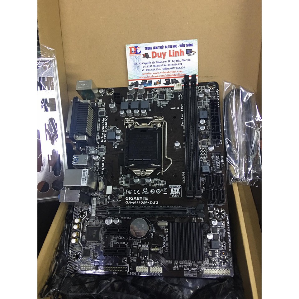 Main Gigabyte H110 DS2 DDR4 mới renew full hộp bảo hành 24 tháng