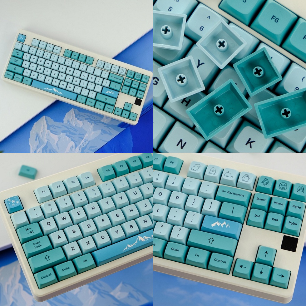 Mua Keycap PBT XDA MacOS, Ice Mint nút bàn phím cơ phù hợp nhiều layout