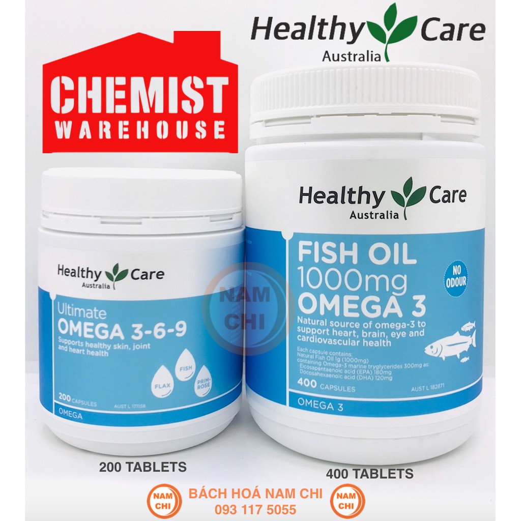 VIÊN UỐNG DẦU CÁ HEALTHY CARE ULTIMATE OMEGA 369 BỔ SUNG OMEGA 369