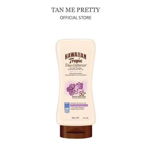 Kem chống nắng body chống ô nhiễm Hawaiian Tropic USA duo defence