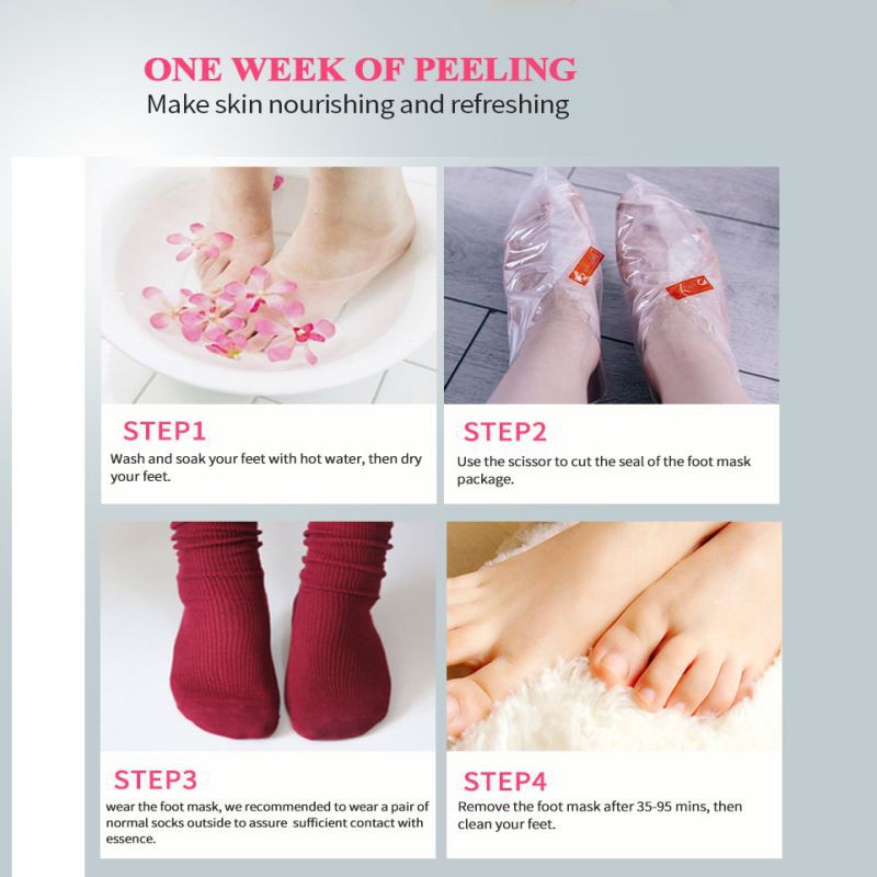 Rose Exfoliating Foot Mask Moisturizing Exfoliation for Legs Heels