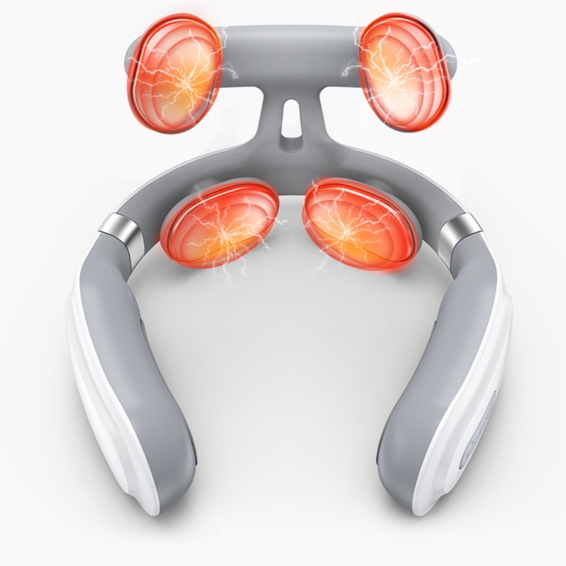 Máy Massage Cổ Vai Gáy Cao Cấp, CÓ CHƯỜM NÓNG 42 độ C 4 Đầu Tiếp Xúc