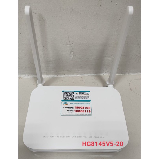 Modem GPON Viettel Huawei HG8145V520 phát wifi 2 băng tần, chuẩn GPON