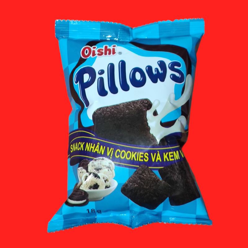 Combo 10 gói Bánh Snack Pillows OIshi nhân sữa dừa / sô cô la (10 gói x
