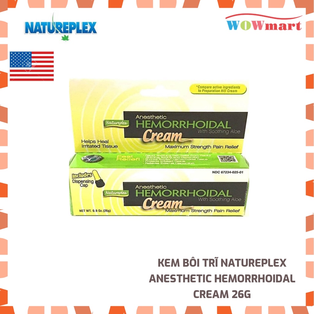 Kem bôi trĩ Natureplex Anesthetic Hemorrhoidal Cream 26g Shopee Việt Nam