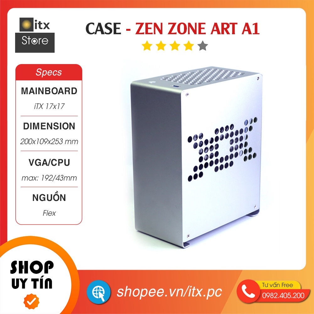 [ITX Store] Case mini ITX Zen Zone World Art A1 (Case + Riser) ZZWA