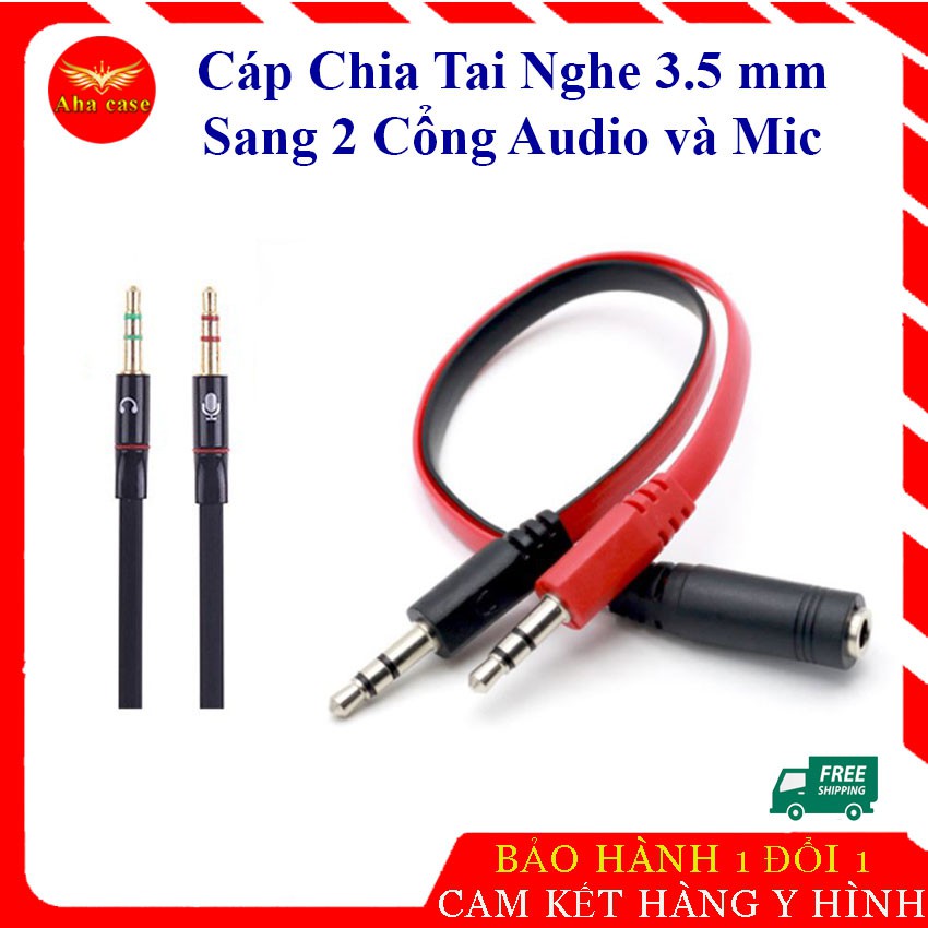 Mua Jack chuyển đổi tai nghe 3.5 sang Audio & Mic dùng trên laptop máy