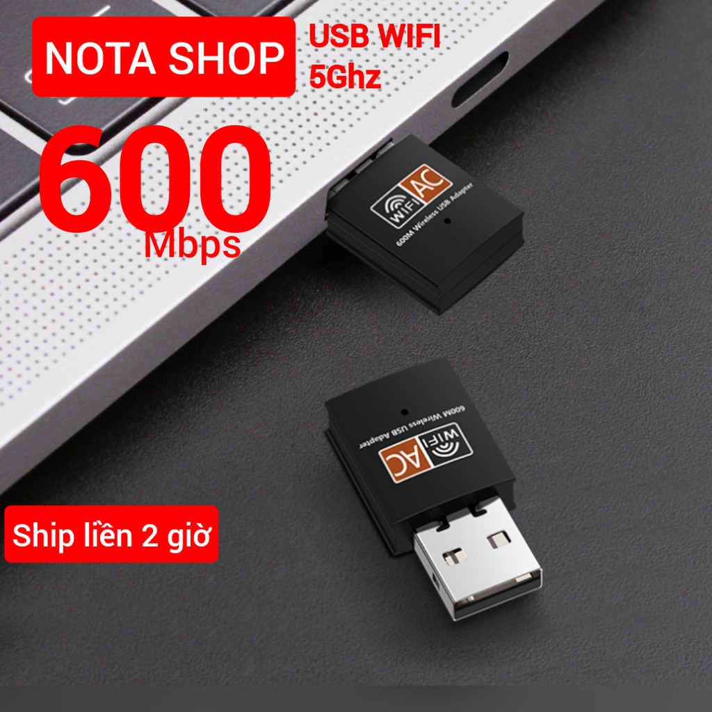[Hỏa Tốc] Bộ thu WiFi giúp Nâng cấp 5G với USB WIFI Bluetooth 600Mbps