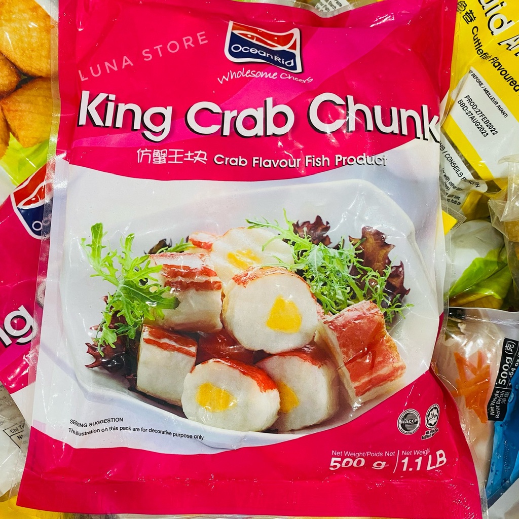 Mua Viên thả lẩu Cua Hoàng Đế cắt khoanh King Crab Chunk Malaysia giao