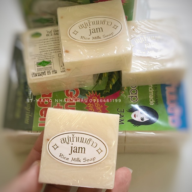 Xà Phòng Cám Gạo Thái Lan JAM RICE MILK SOAP 65gr Xà phòng & sữa tắm