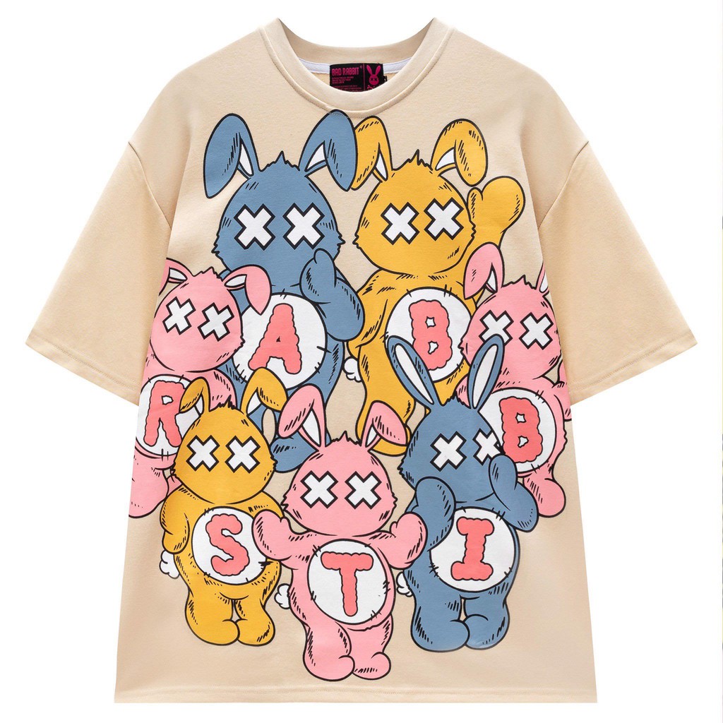 Áo Thun Unisex Bad Rabbit Cheerleader Cream 100 Cotton