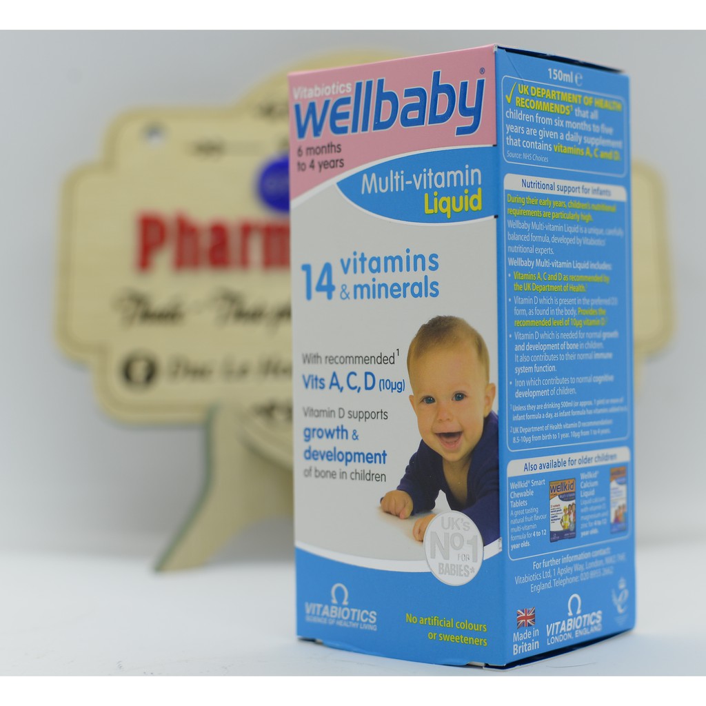 Wellbaby Multivitamin liquid [UK] Vitamin Tổng Hợp Cho Bé 6 tháng 4