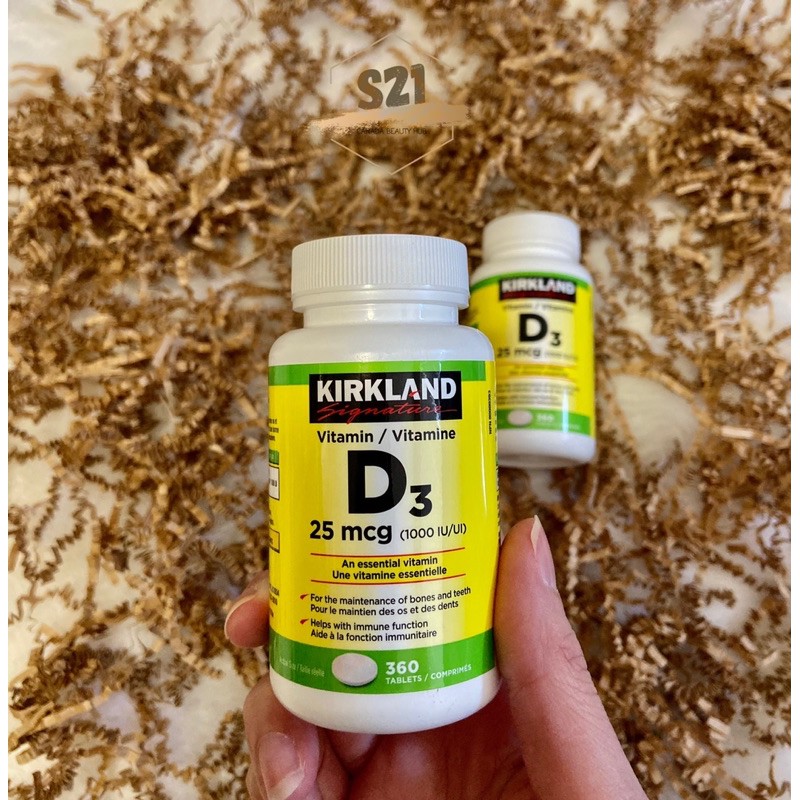 Mua Viên Uống Bổ Sung Vitamin D3 Kirkland Vitamin D3 25 mcg 1000 IU/UI