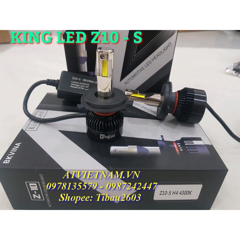 Siêu phẩm KING LED Z10S chân H4 siêu sáng 47W ( Z10S) Đèn