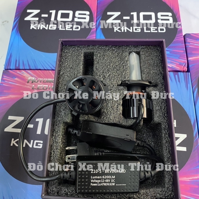 Đèn pha led Z10s Chính Hãng King LED 47W Chân H4 Siêu Sáng, Gom sáng
