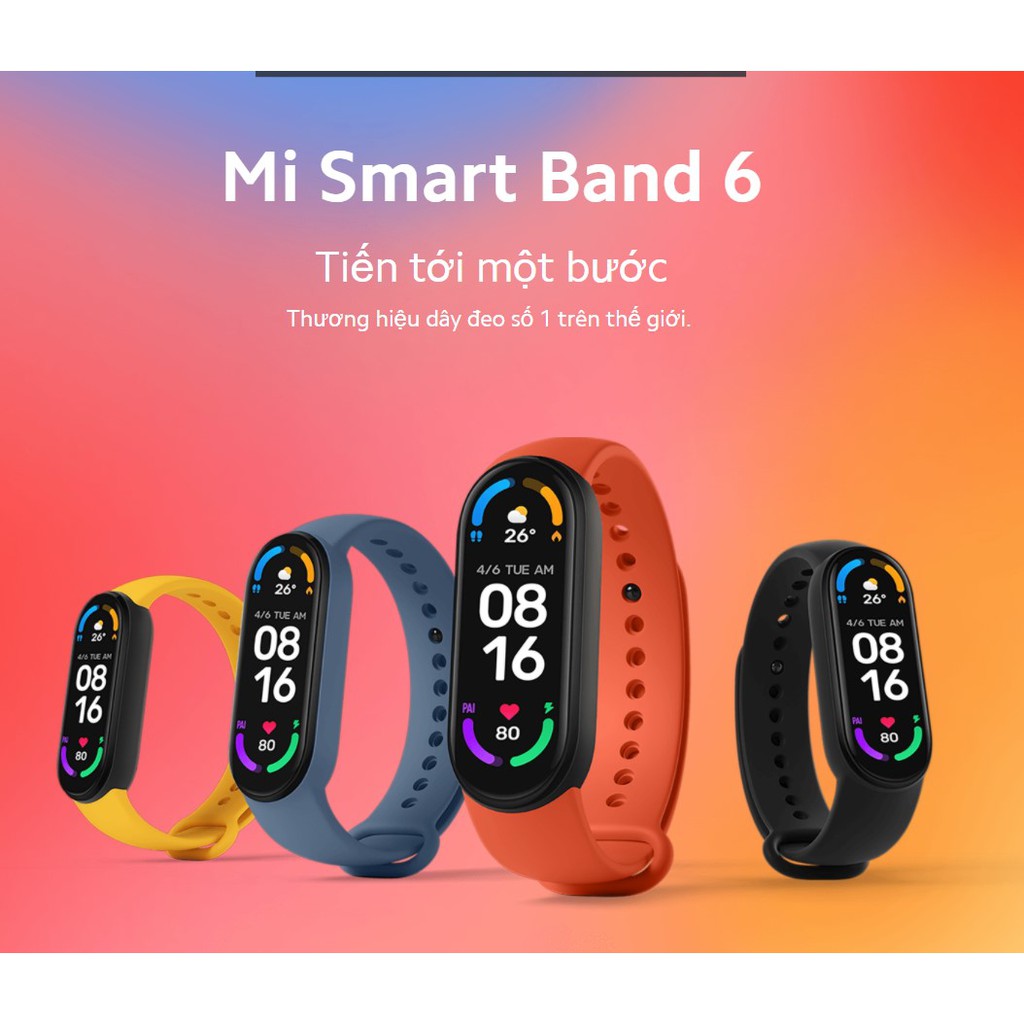 Vòng đeo tay thông minh Xiaomi Mi Band 6 HÀNG CHÍNH HÃNG BẢO HÀNH