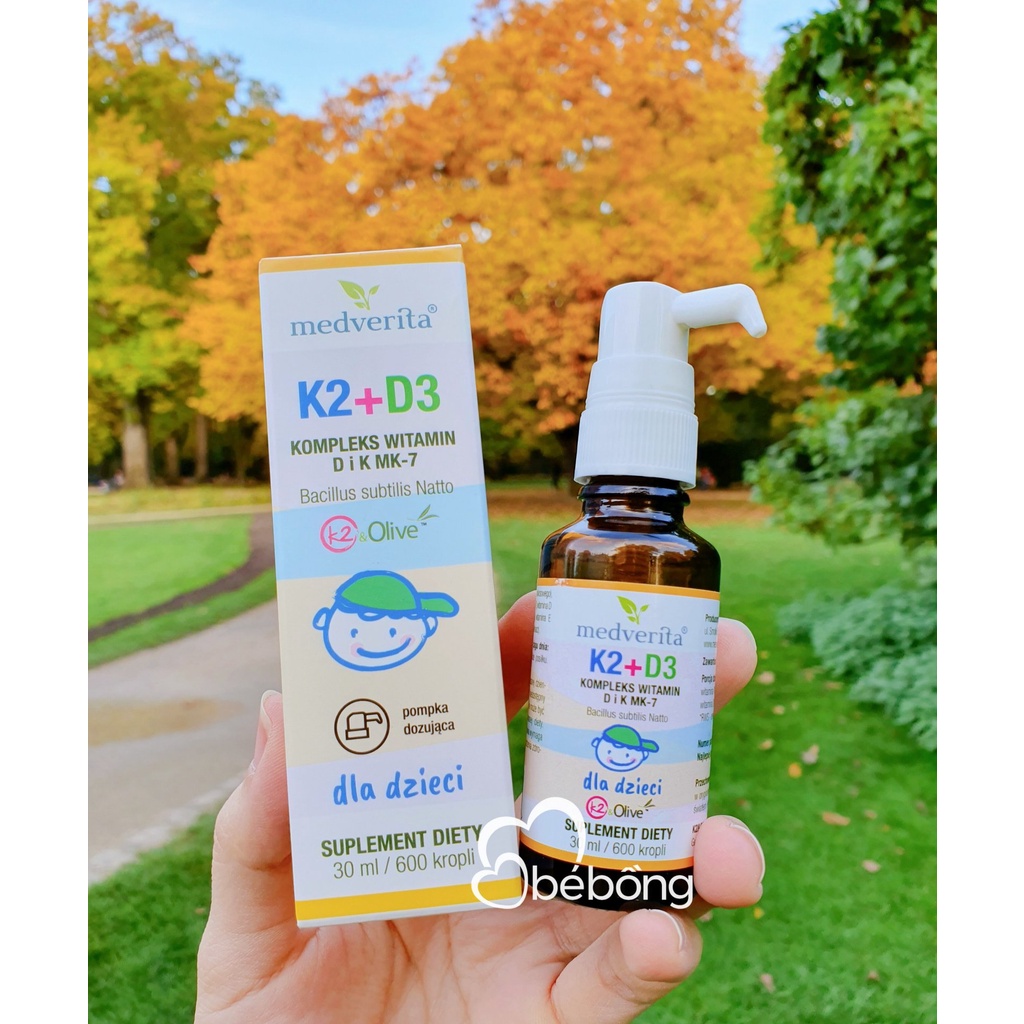 Vitamin D3 K2 MK7 Medverita 30ml Cho Bé Shopee Việt Nam