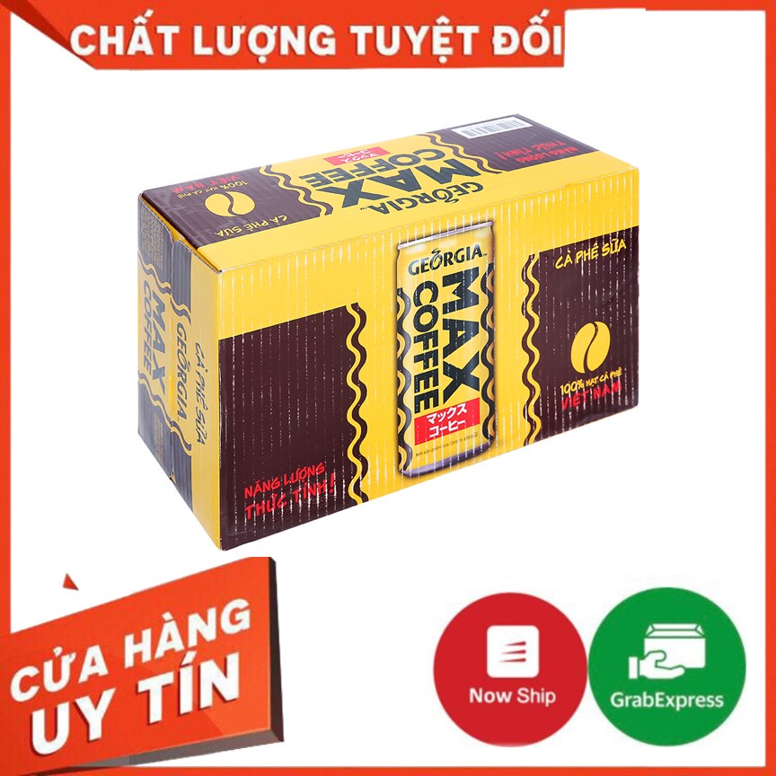 Thùng 24 lon cà phê sữa Max Coffee 235ml Nhẹ nhàng khuấy động
